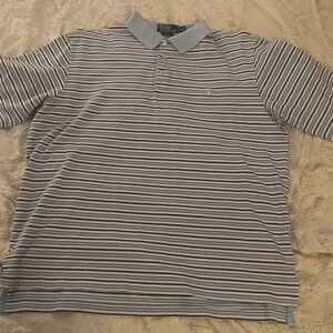 Ralph Lauren Navy and White Striped Polo